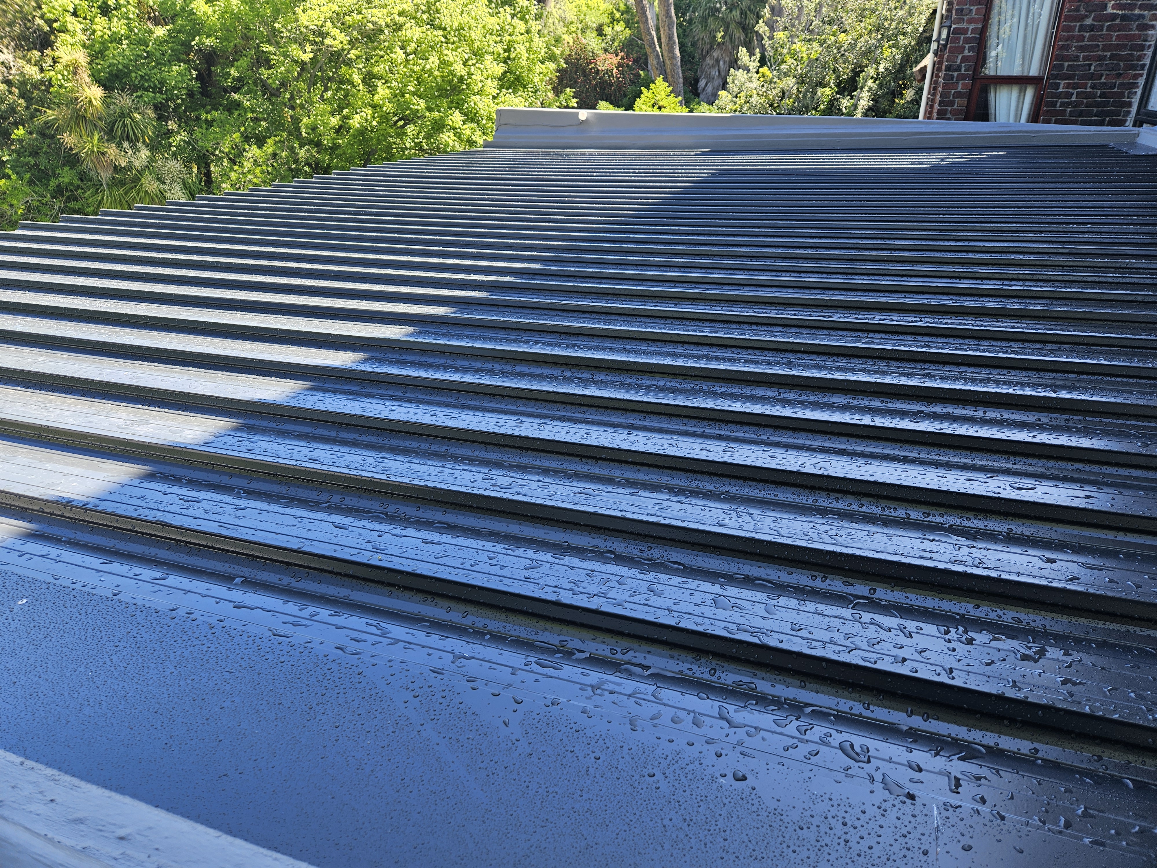 Completed metal re-roofing project