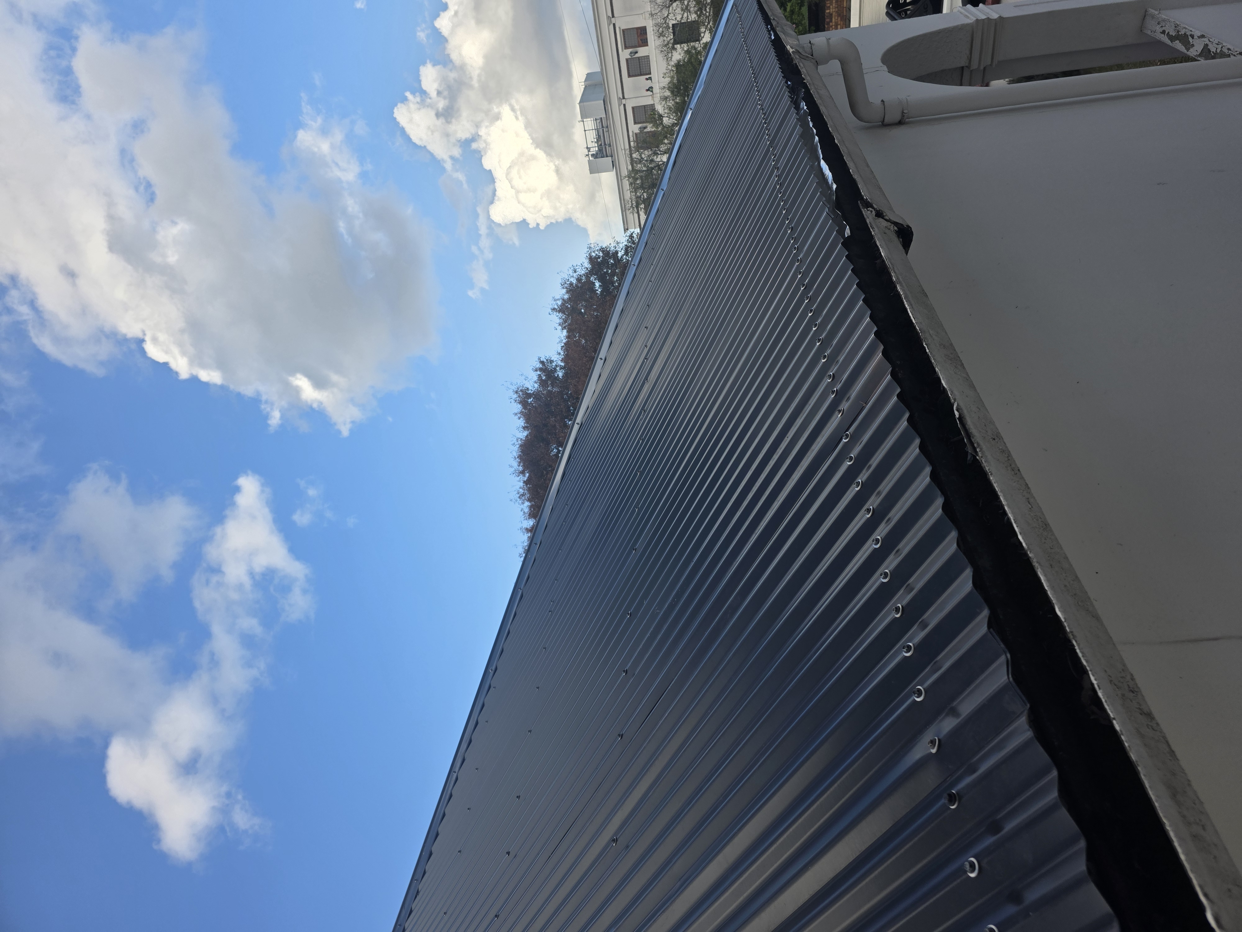 Completed tiled and metal roofing work